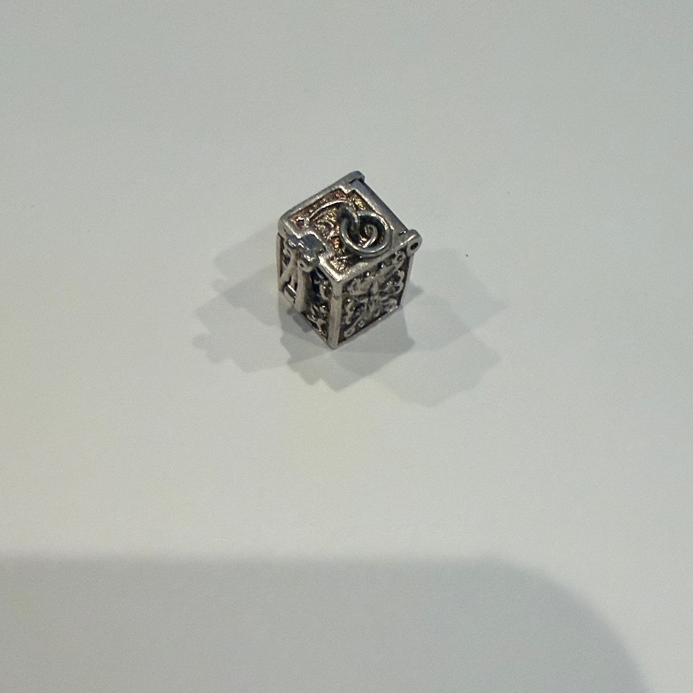 Silver Cube Charm